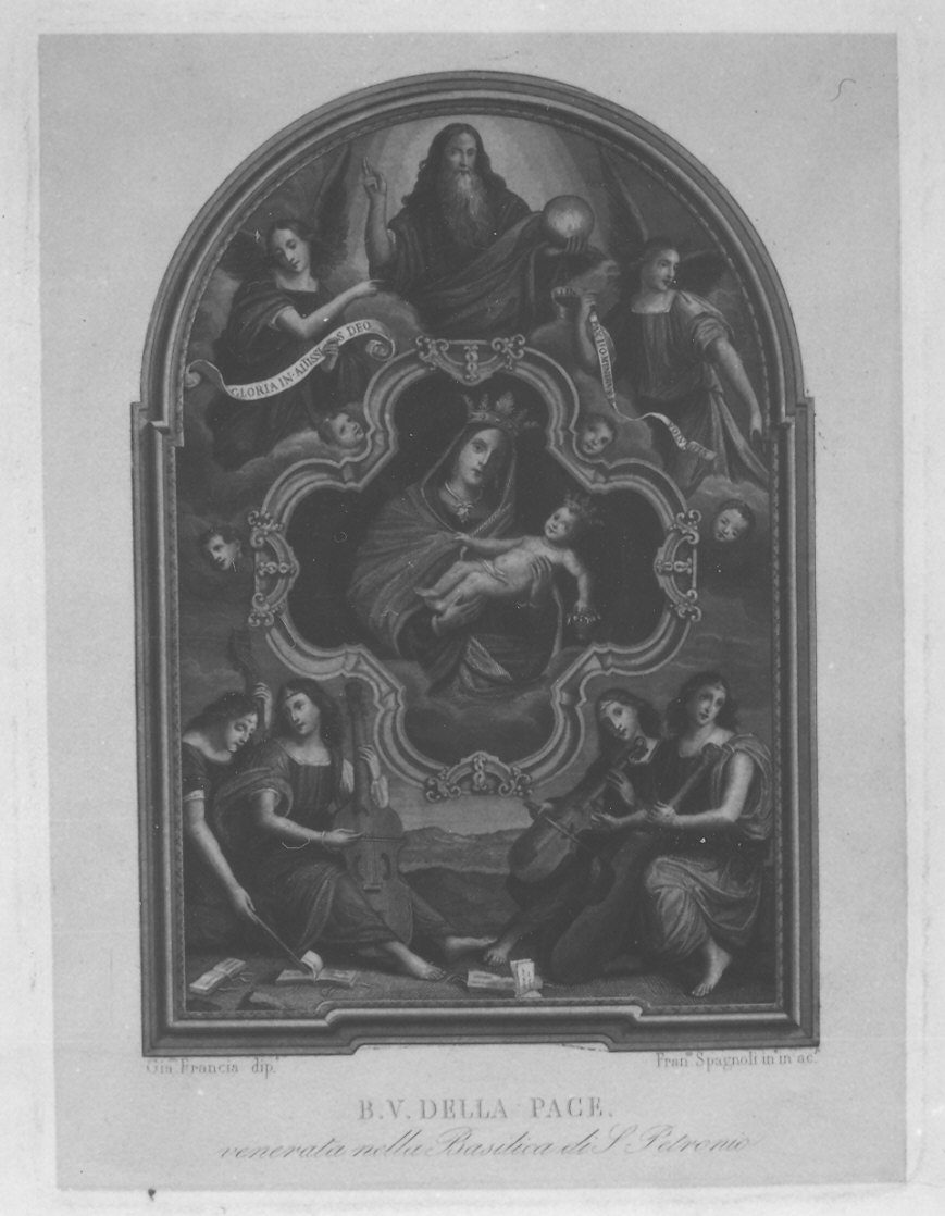 Madonna con Bambino (stampa) di Spagnoli Francesco, Francia Giacomo (prima metà sec. XIX)