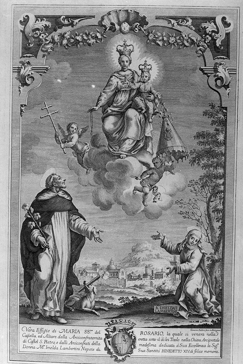Madonna con Bambino (stampa) di Fabbri Giovanni (metà sec. XVIII)