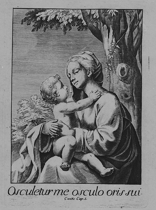 Madonna con Bambino (stampa) - ambito emiliano (seconda metà sec. XVIII)