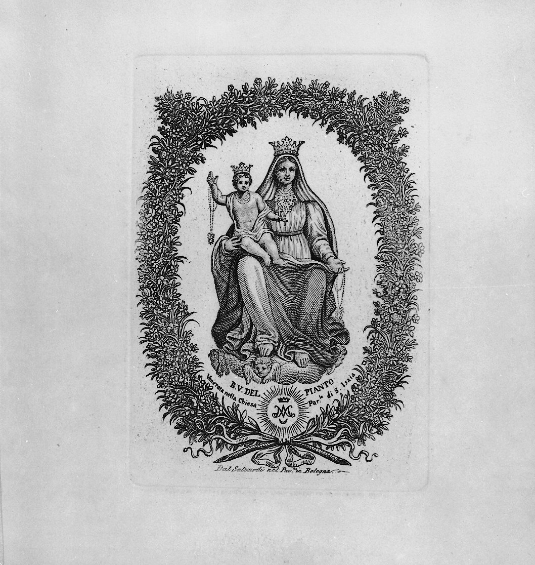 Madonna con Bambino (stampa) - ambito emiliano (sec. XIX)