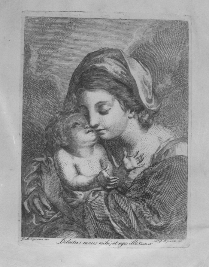 Madonna con Bambino (stampa) di Rinaldi Stefano, Cipriani Giovanni Battista (prima metà sec. XIX)