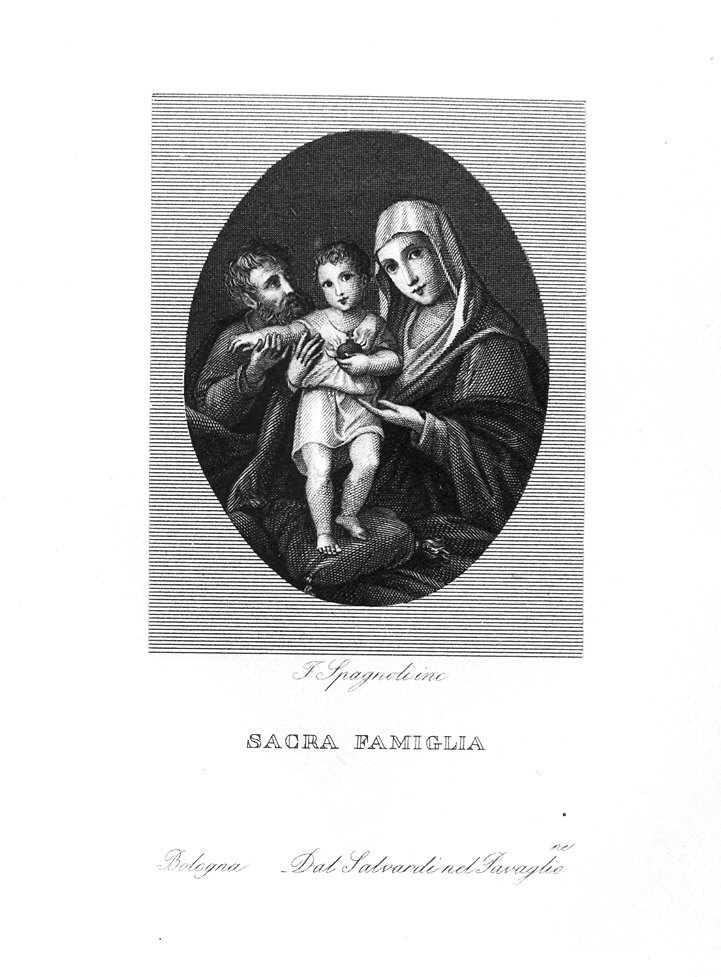 Sacra Famiglia (stampa) di Spagnoli Francesco (sec. XIX)