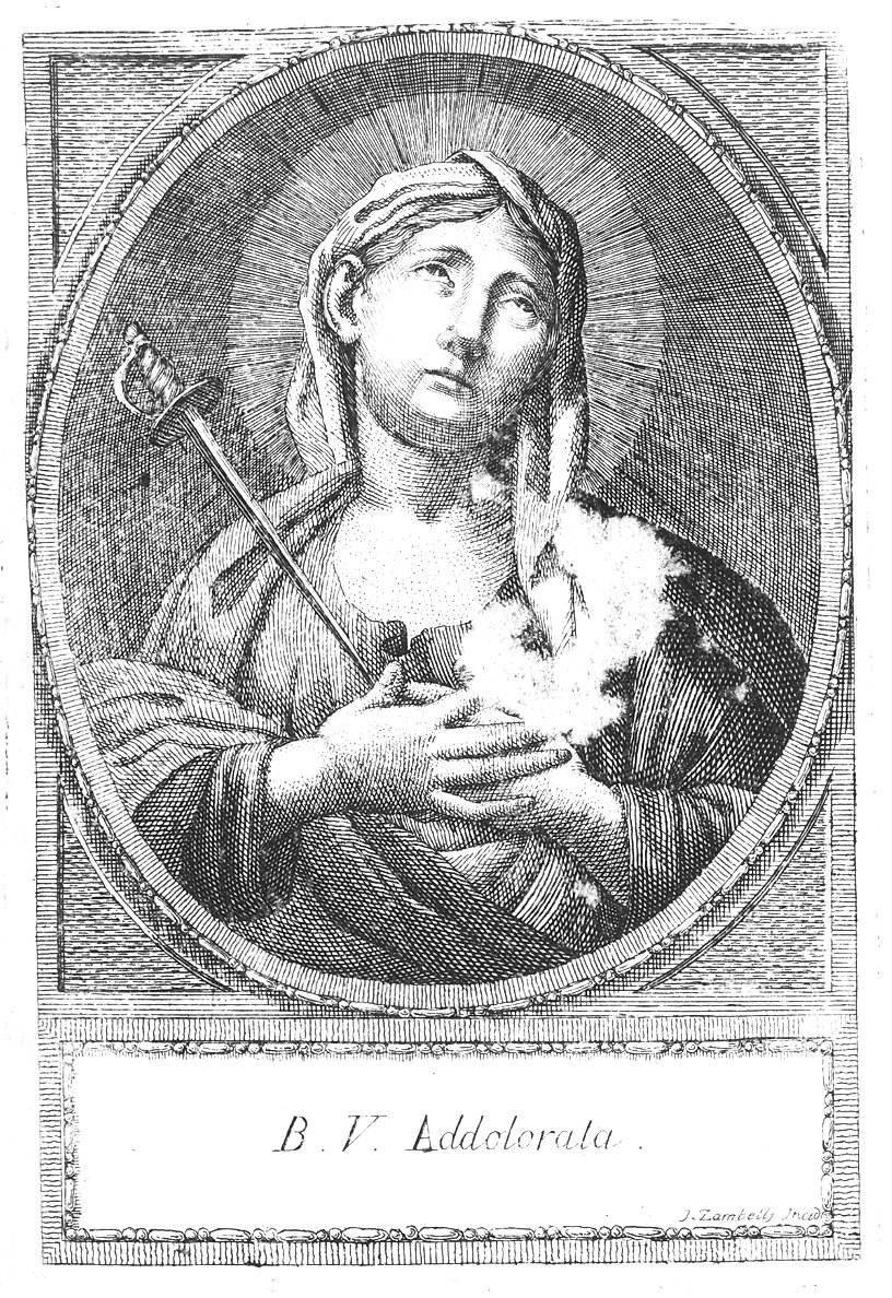 Madonna Addolorata (stampa) di Zambelli Giuseppe (seconda metà sec. XVIII)