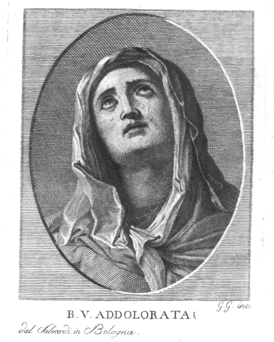 Madonna Addolorata (stampa) di G. G (sec. XIX)