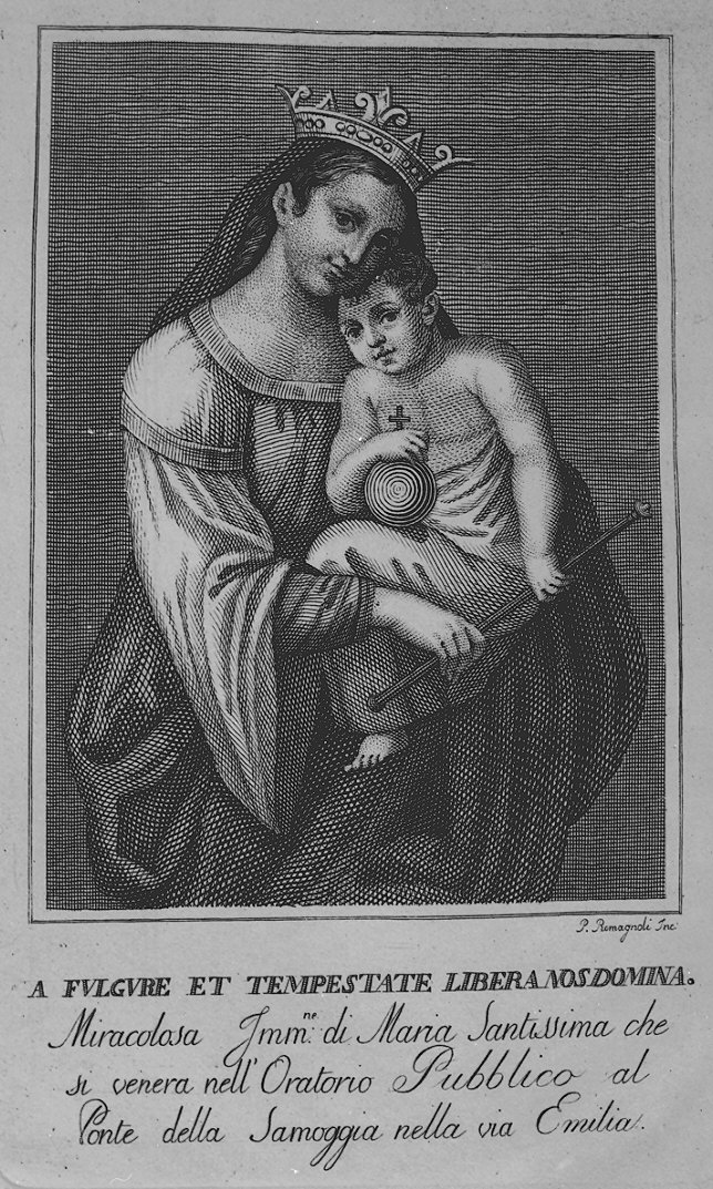 Madonna con Bambino (stampa) di Romagnoli Pietro (prima metà sec. XIX)
