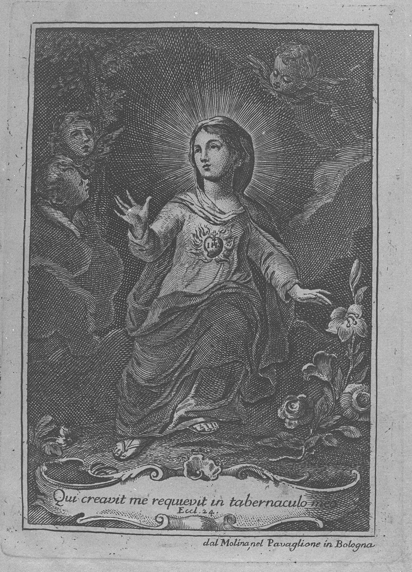 Madonna (stampa) - ambito emiliano (fine sec. XVIII)