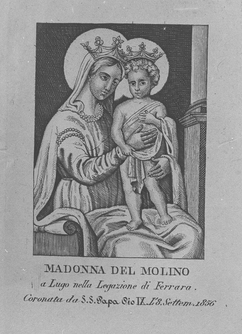 Madonna con Bambino (stampa) - ambito emiliano (seconda metà sec. XIX)