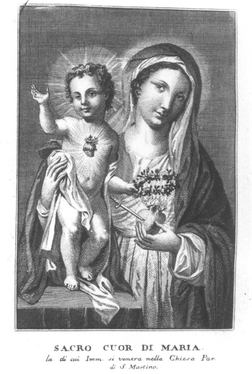 Madonna con Bambino (stampa) - ambito emiliano (inizio sec. XIX)