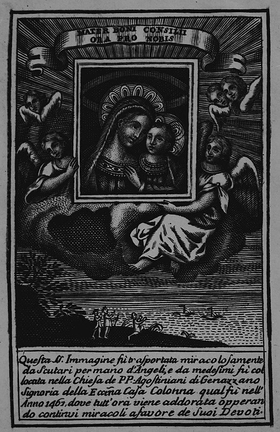 Madonna con Bambino (stampa) - ambito emiliano (seconda metà sec. XVIII)