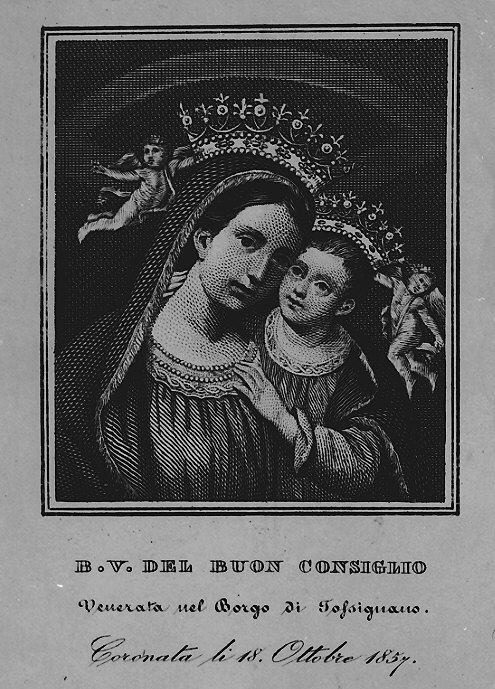 Madonna con Bambino (stampa) - ambito emiliano (seconda metà sec. XIX)