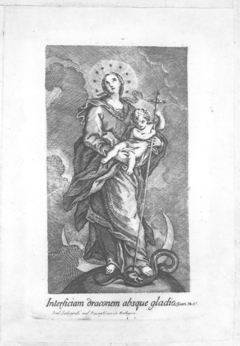 Madonna con Bambino (stampa) - ambito emiliano (sec. XVIII)