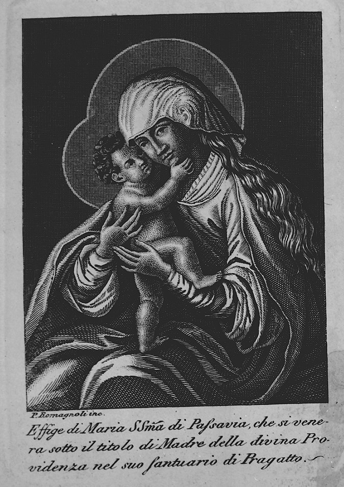 Madonna con Bambino (stampa) di Romagnoli Pietro (prima metà sec. XIX)