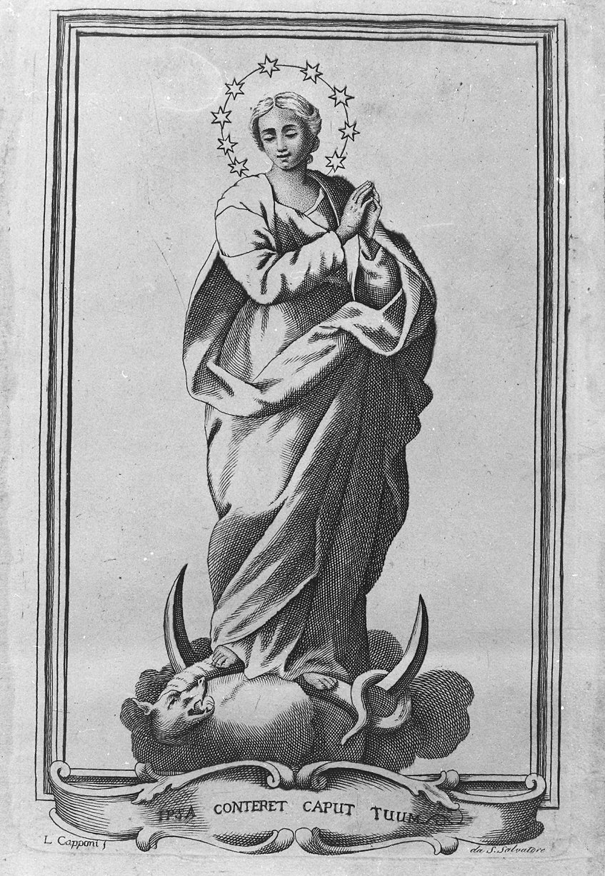 Maria Vergine (stampa) di Capponi Lorenzo (seconda metà sec. XVIII)