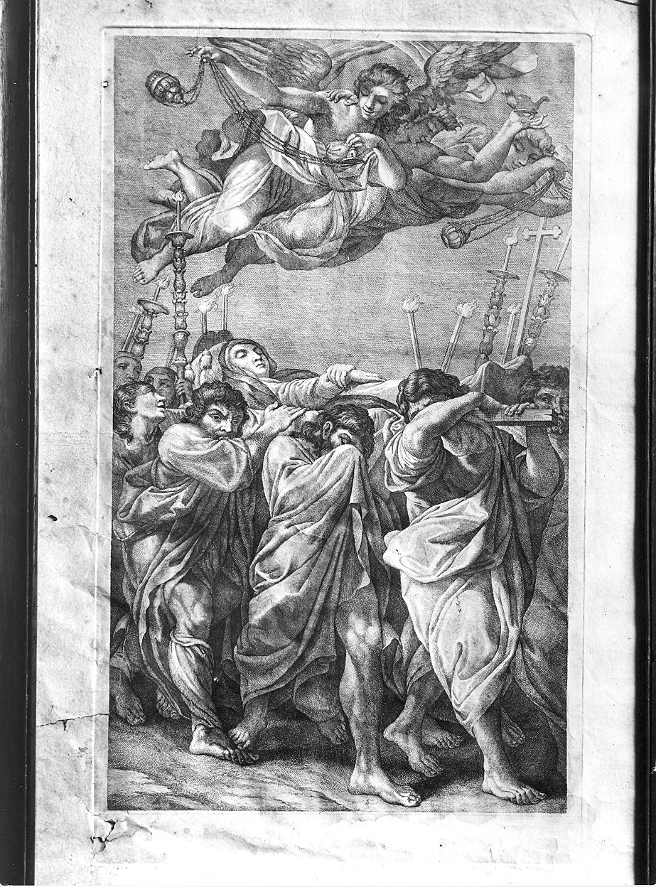 funerali della Madonna (stampa) - ambito emiliano (sec. XIX)