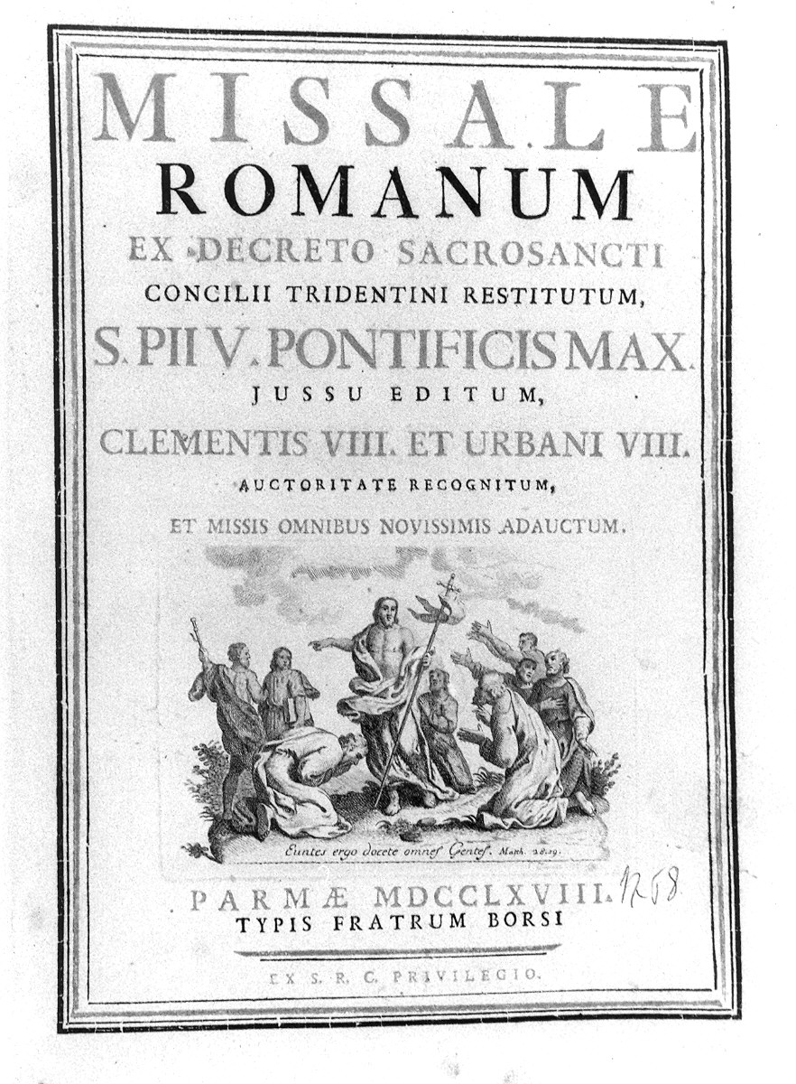 frontespizio (stampa) - ambito parmense (sec. XVIII)