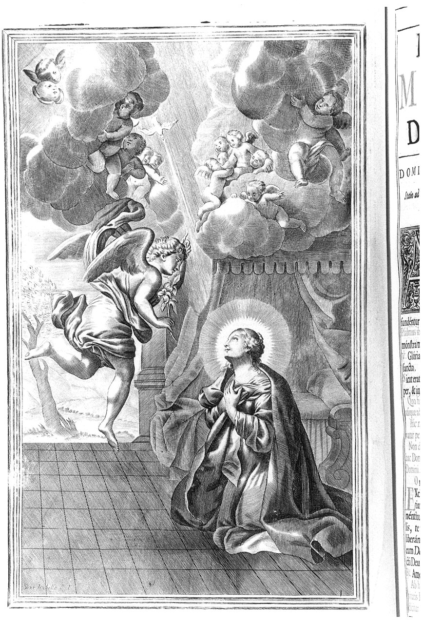 Annunciazione (stampa) di Piccini Isabella (sec. XVIII)