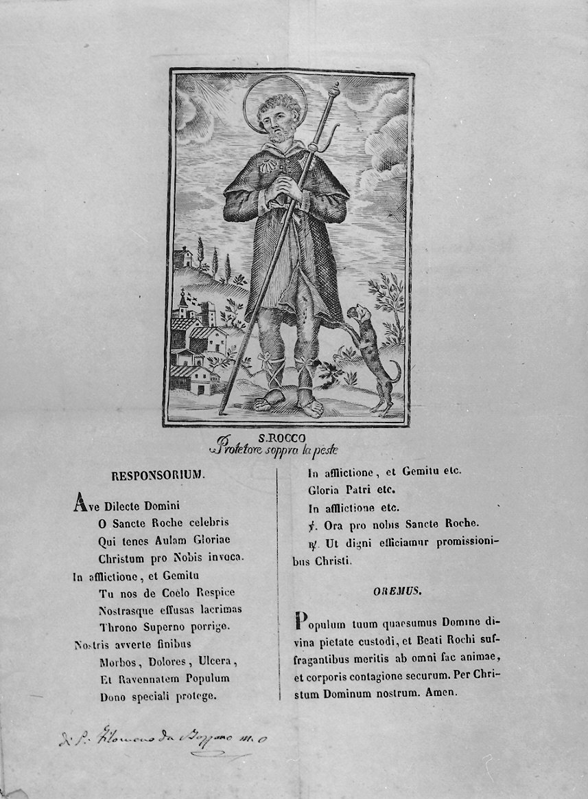San Rocco (stampa) - ambito italiano (sec. XIX)