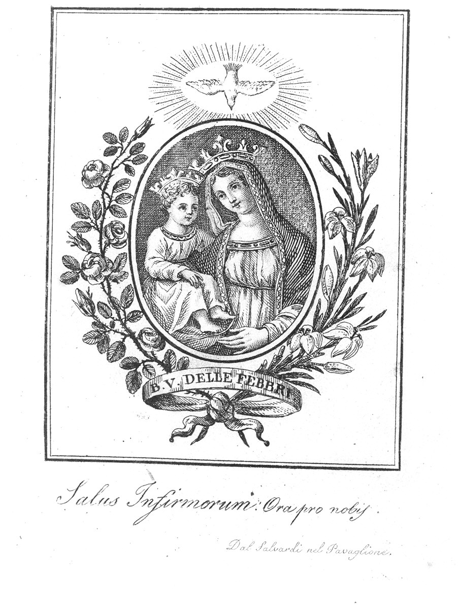 Madonna delle Febbri, Madonna con Bambino (stampa) - ambito italiano (prima metà sec. XIX)