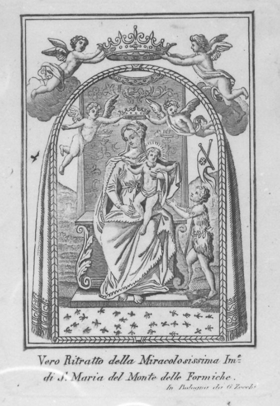 Madonna con Bambino (stampa) - ambito bolognese (sec. XIX)