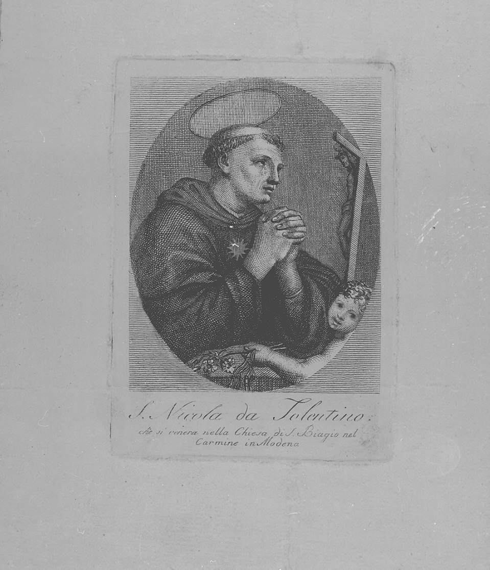 San Nicola da Tolentino (stampa) - ambito emiliano (sec. XVIII)