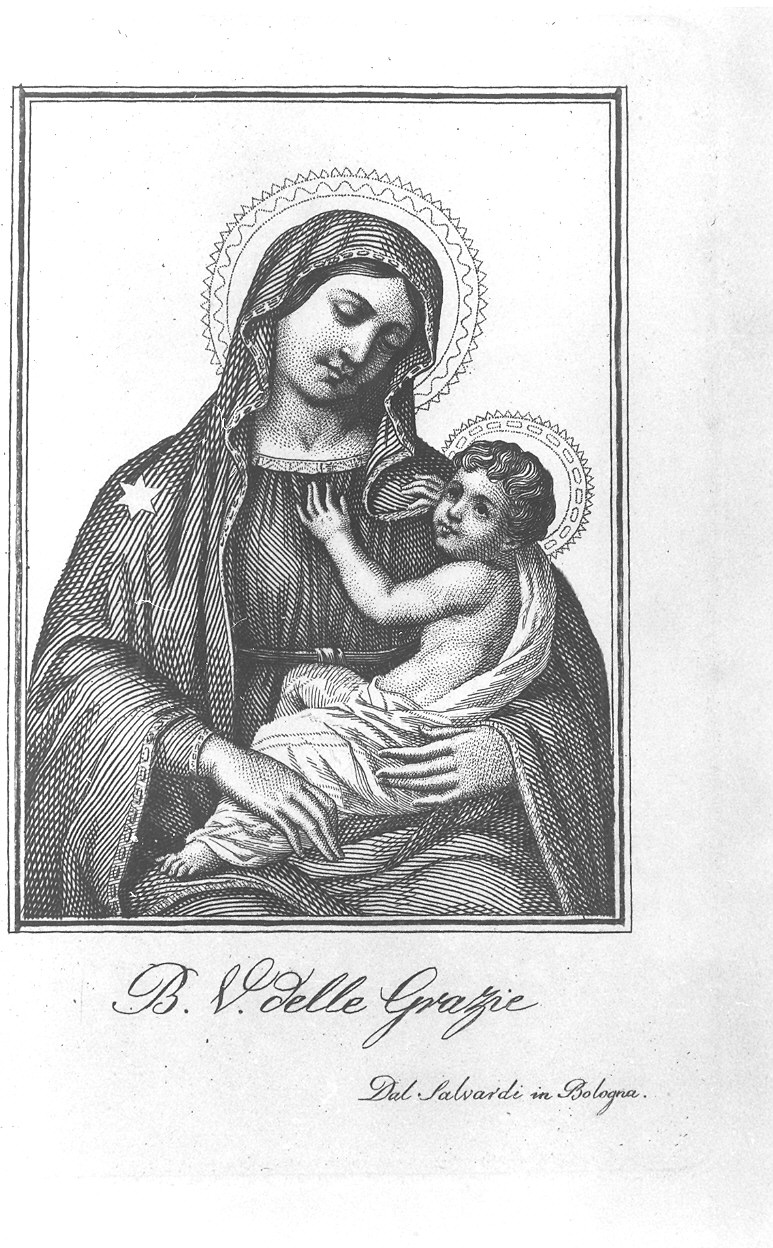 Madonna con Bambino (stampa) - ambito Italia settentrionale (prima metà sec. XIX)