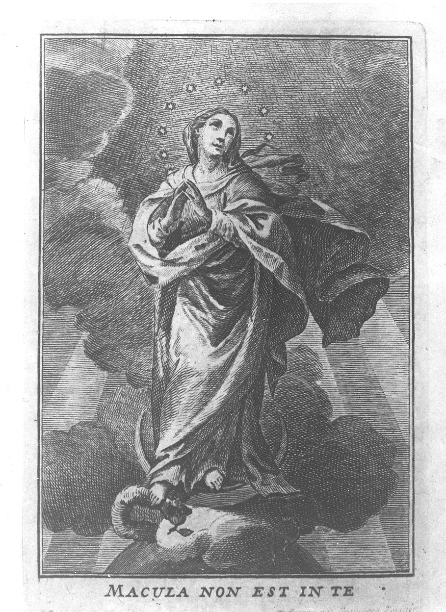 Immacolata Concezione (stampa) - ambito Italia settentrionale (sec. XVIII)