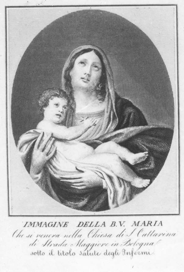 Madonna con Bambino (stampa) - ambito bolognese (prima metà sec. XIX)