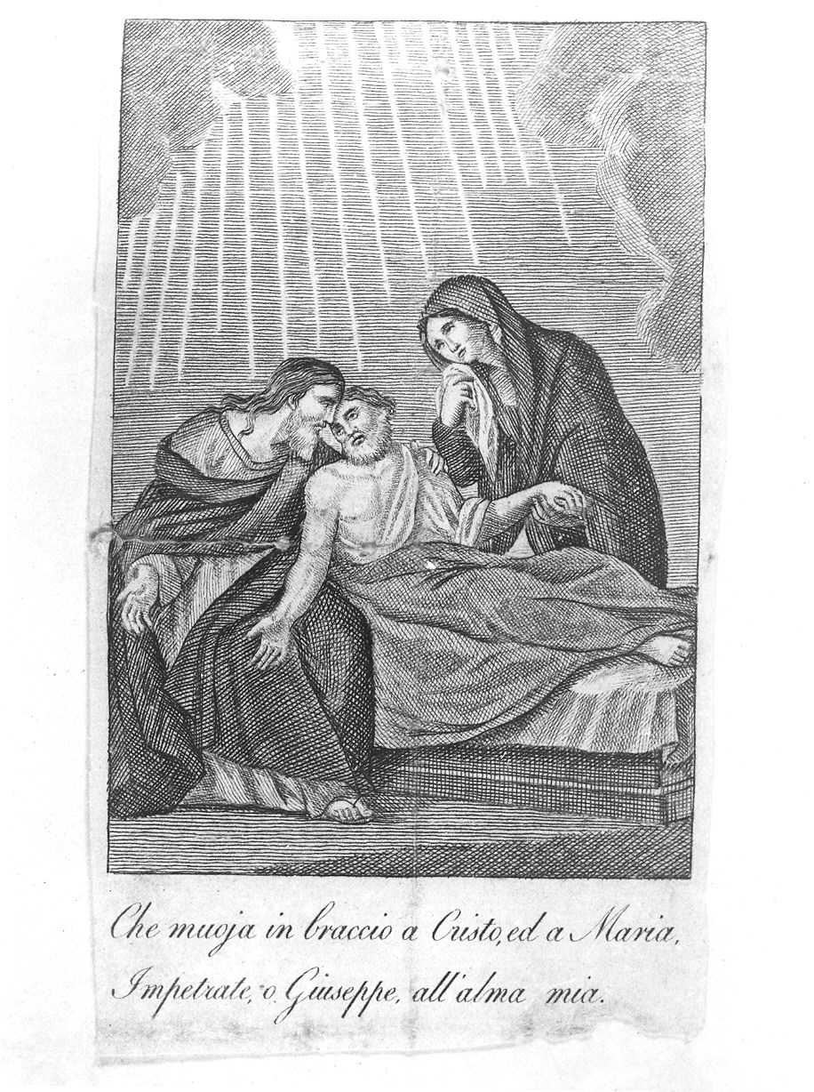 morte di San Giuseppe (stampa) - ambito italiano (prima metà sec. XIX)