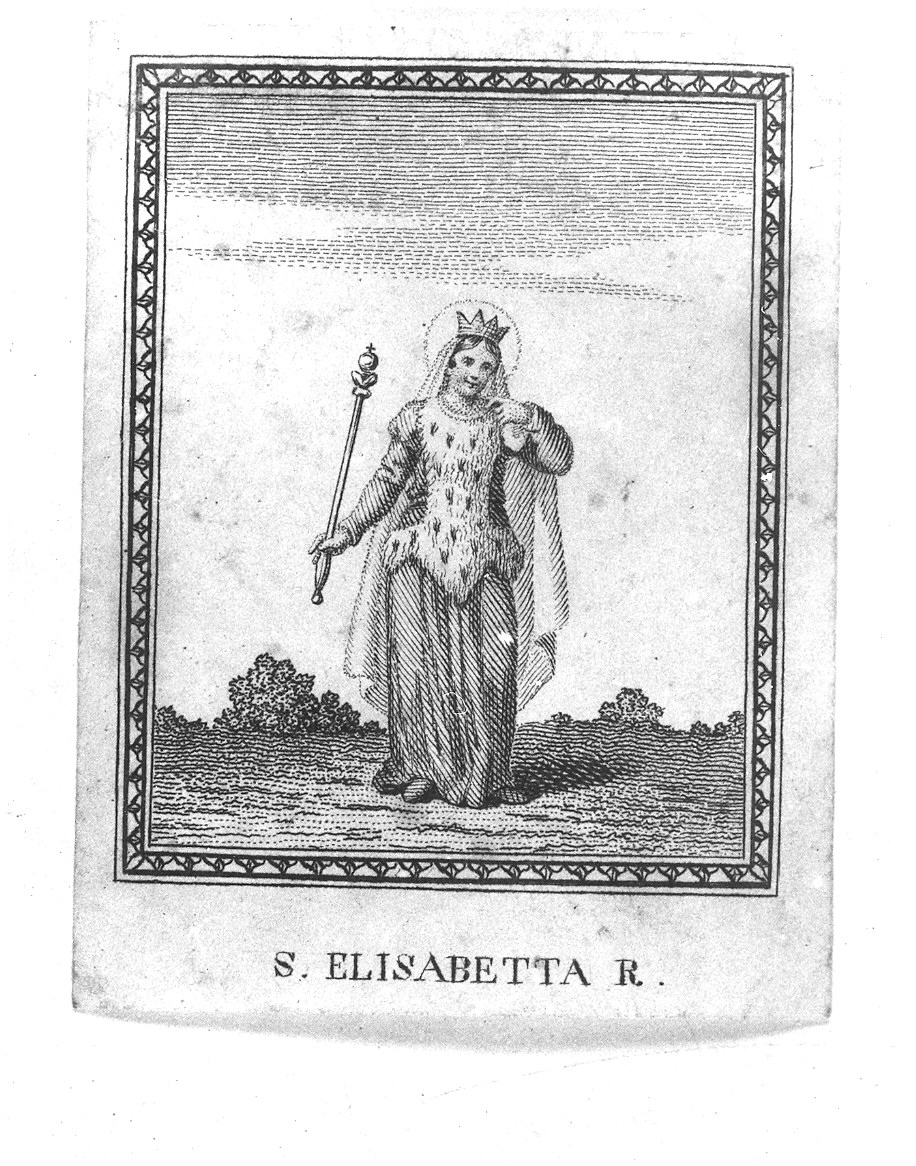 Santa Elisabetta d'Ungheria (stampa) - ambito italiano (sec. XIX)