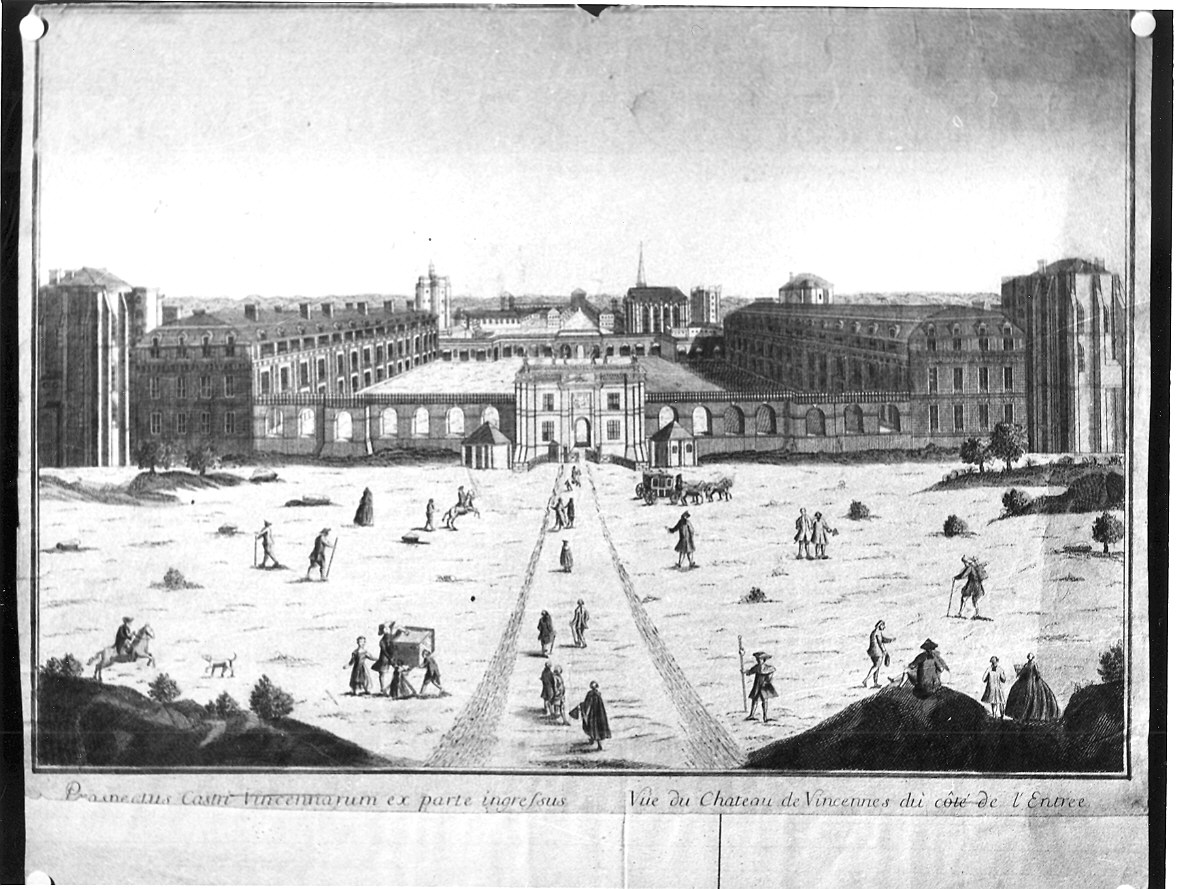 veduta di un palazzo (stampa) - ambito francese (seconda metà sec. XVIII)