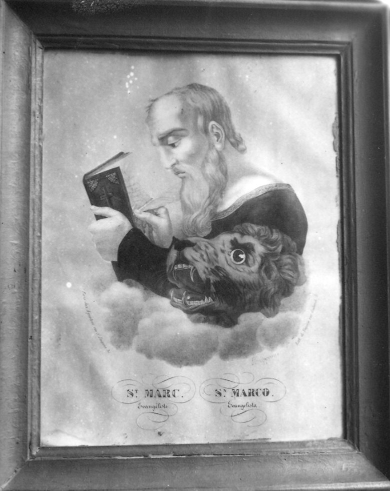 San Marco Evangelista (stampa) - ambito francese (metà sec. XIX)