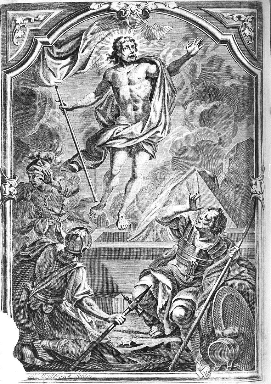 Resurrezione di Cristo (stampa) di Beylbruck J.M (sec. XVIII)