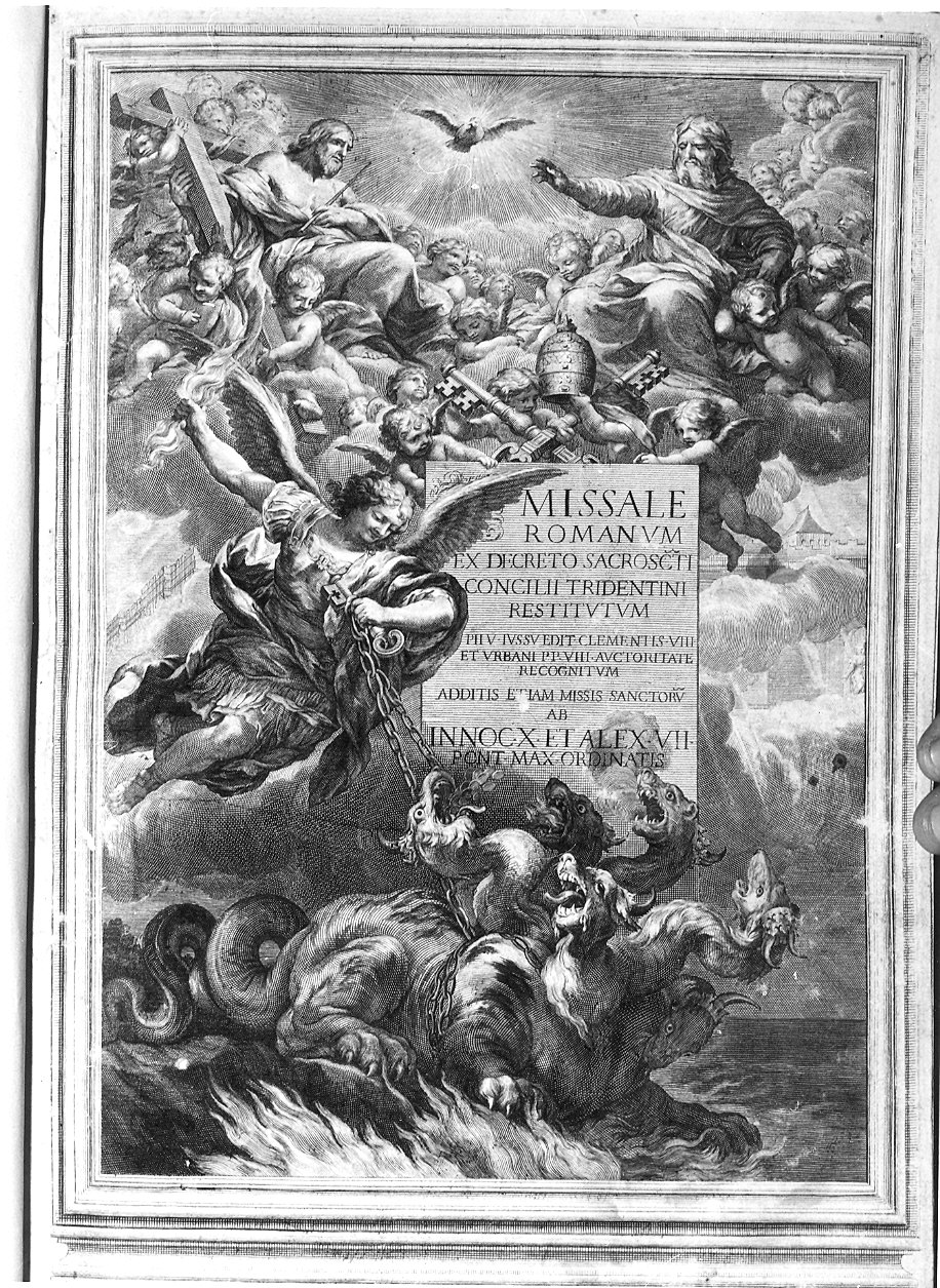 Trinità (stampa) di Berrettini Pietro detto Pietro da Cortona (sec. XVII)
