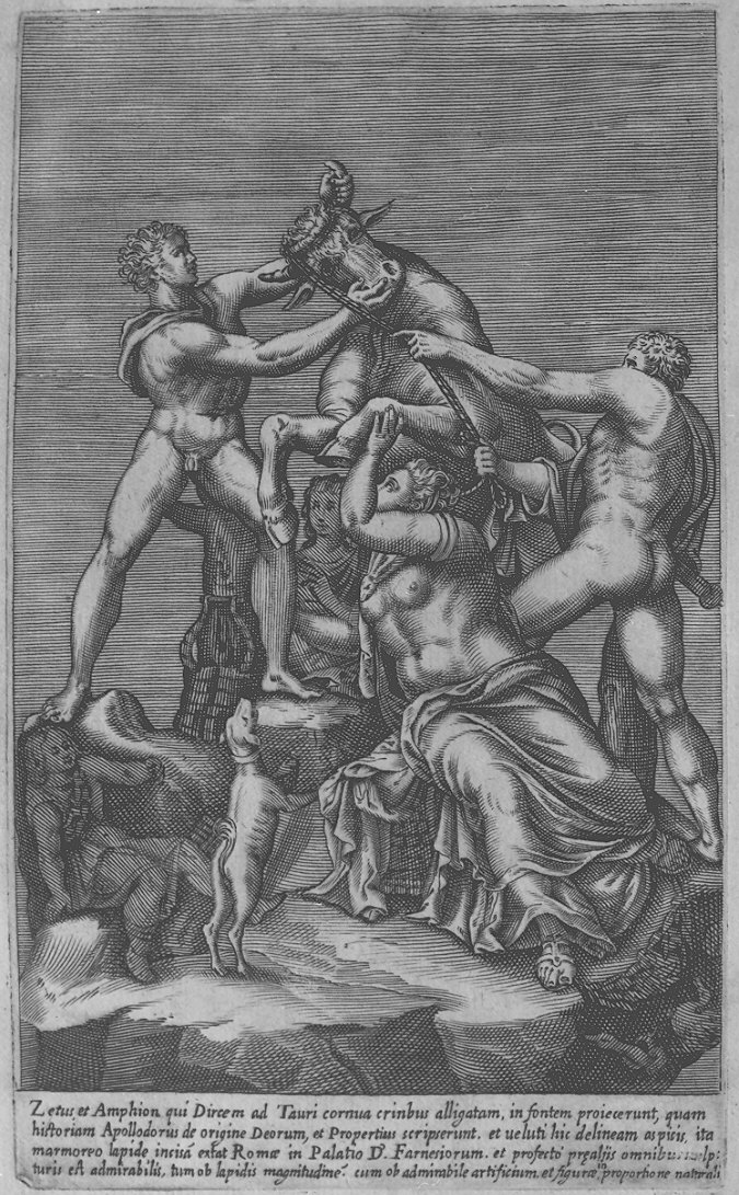Leto e Anfione legano Dirce al Toro (stampa, serie) di Thomassin Philippe (sec. XVII)