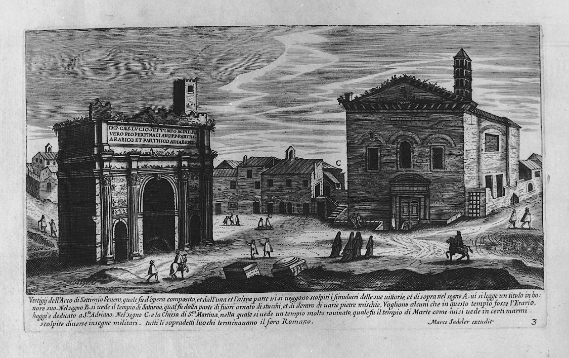 Veduta di Roma (stampa, serie) di Sadeler Egidius II, Sadeler Marcus Christoph (sec. XVII)