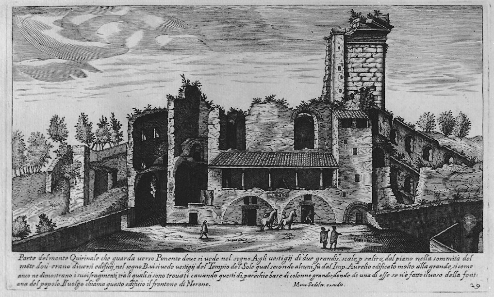 Veduta del monte Quirinale (stampa, serie) di Sadeler Egidius II, Sadeler Marcus Christoph (sec. XVII)