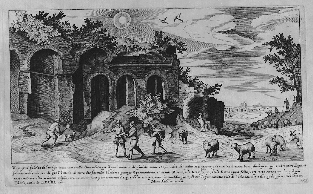 Paesaggio con rovine (stampa, serie) di Sadeler Egidius II, Sadeler Marcus Christoph (sec. XVII)