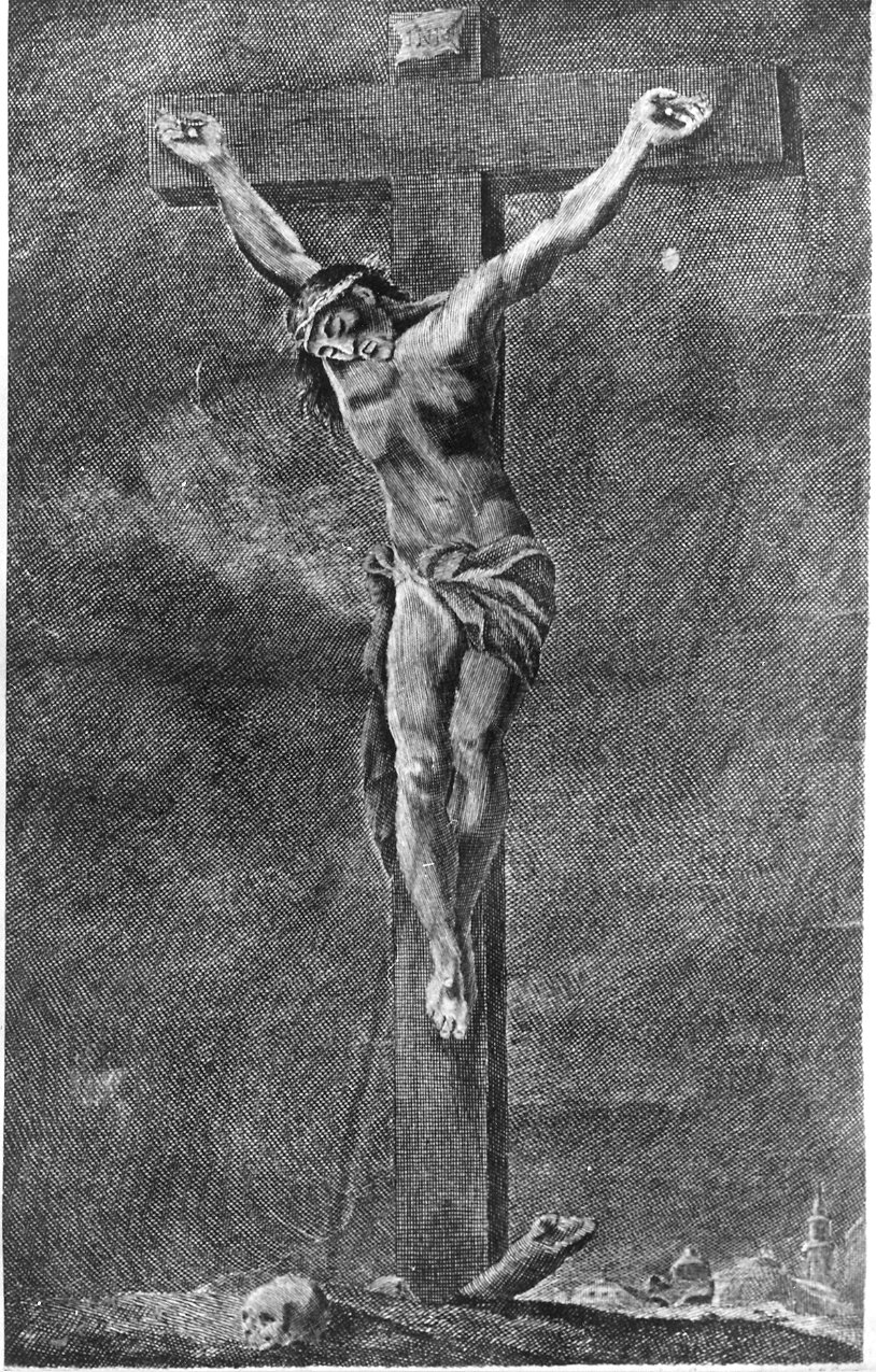 Cristo crocifisso (stampa) di Piazzetta Giambattista, Rossi Andrea (sec. XVIII)