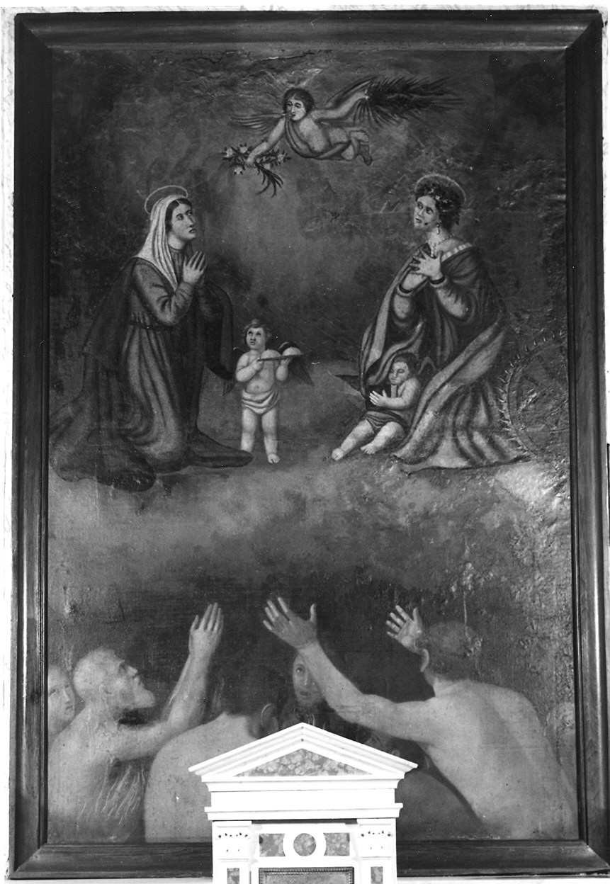Le anime purganti con Santa Caterina e Sant'Agata (dipinto) - ambito parmense (prima metà sec. XIX)