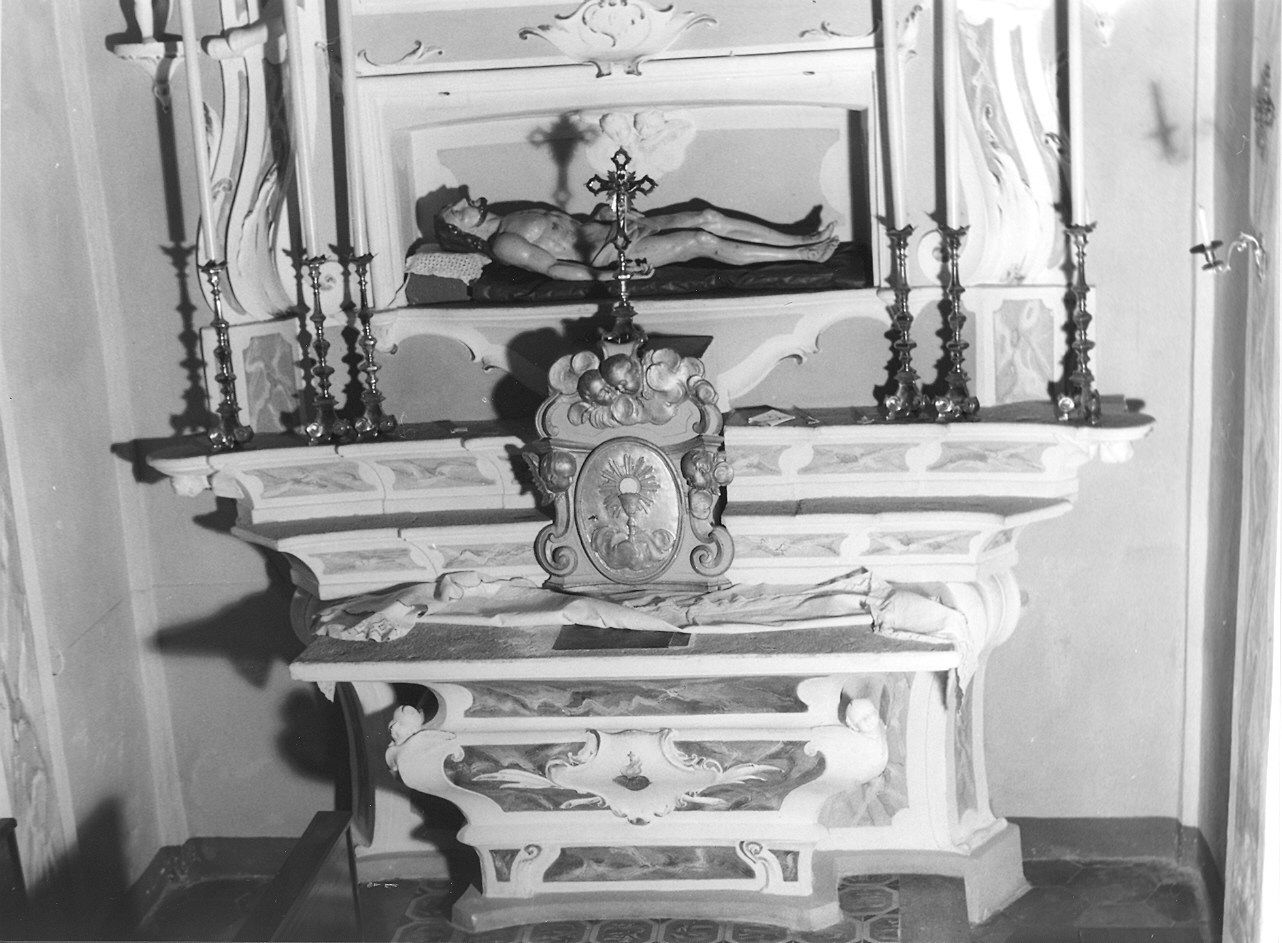 mensa d'altare, elemento d'insieme - ambito piacentino (seconda metà sec. XVIII)