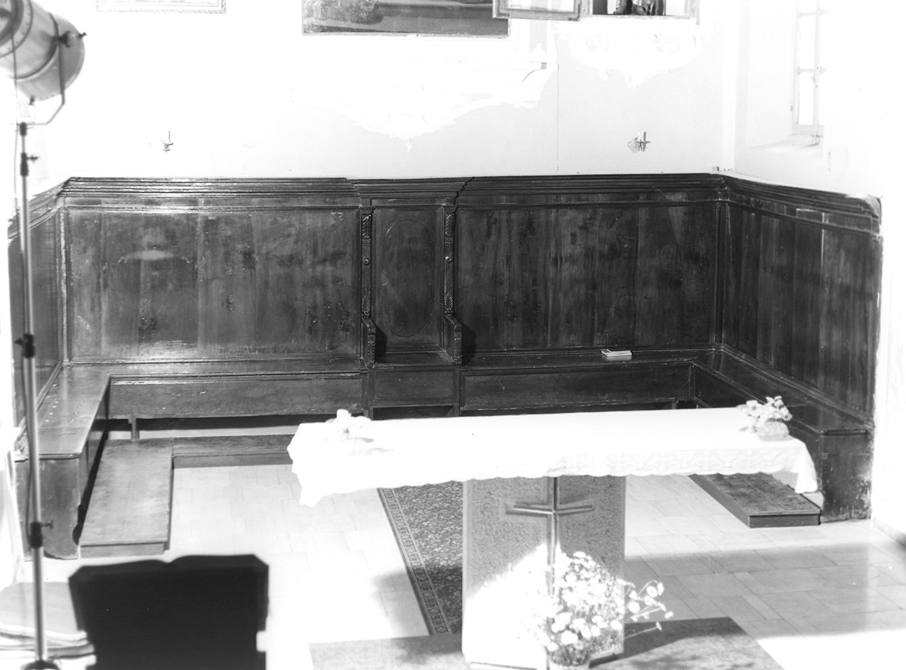 stalli del coro - ambito parmense-piacentino (terzo quarto sec. XIX)