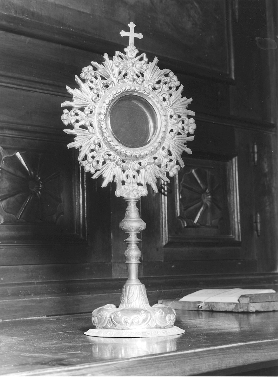 ostensorio - a raggiera - ambito piacentino (fine sec. XVIII)