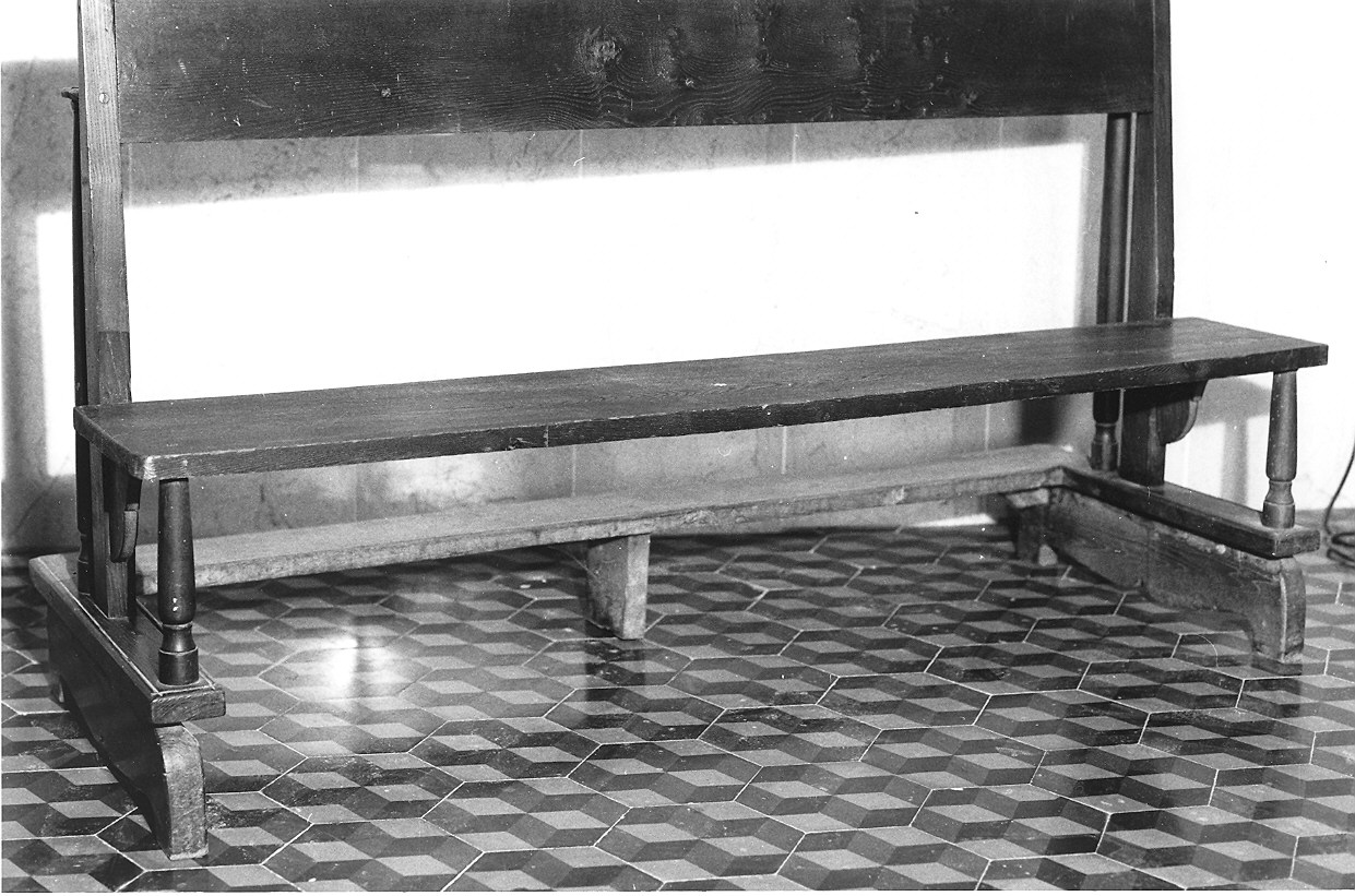 banco da chiesa, serie - ambito parmense (fine/inizio secc. XIX/ XX)