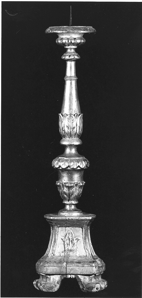 candeliere d'altare, serie - ambito parmense (sec. XIX)