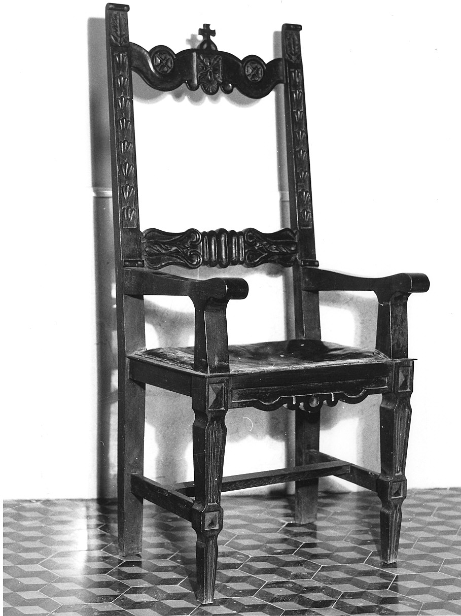 poltrona - ambito parmense (seconda metà sec. XIX)