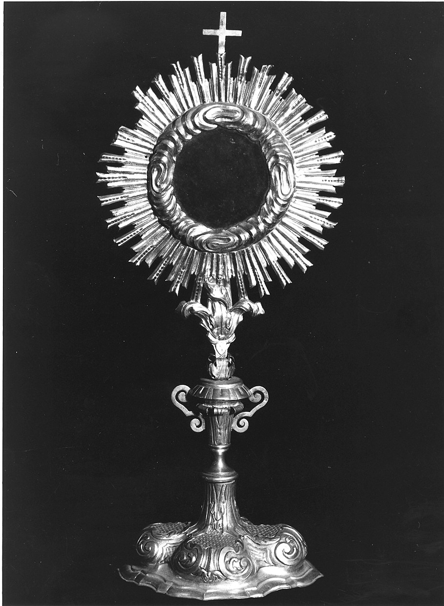 ostensorio - a raggiera - ambito parmense (ultimo quarto sec. XVIII)