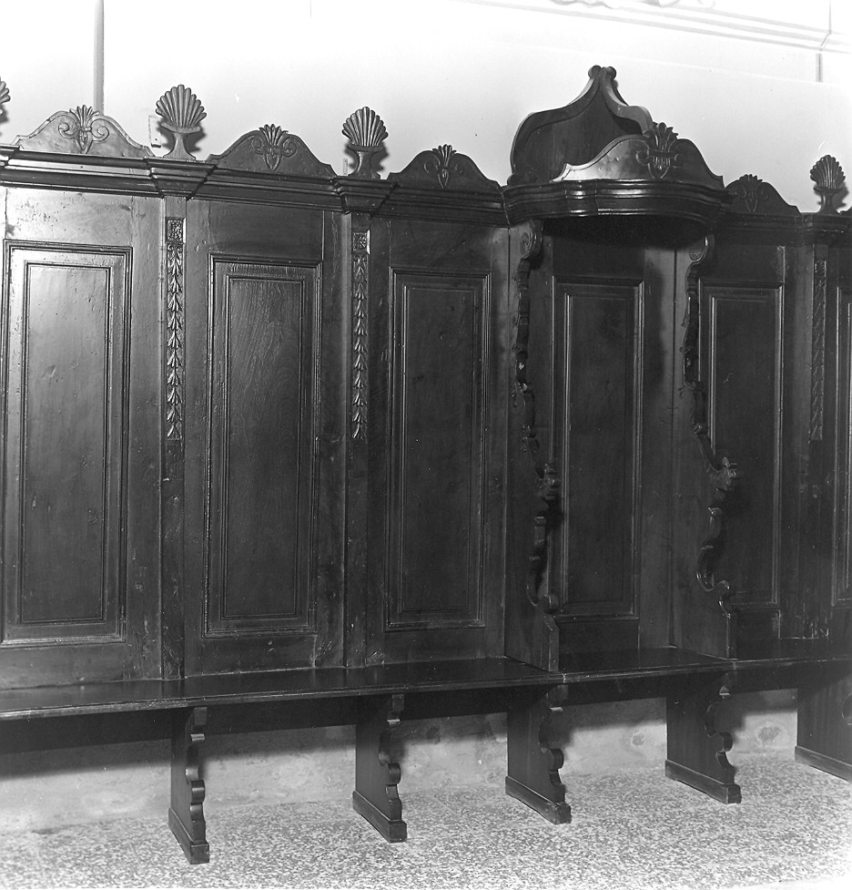 stalli del coro - ambito parmense-piacentino (sec. XVIII)