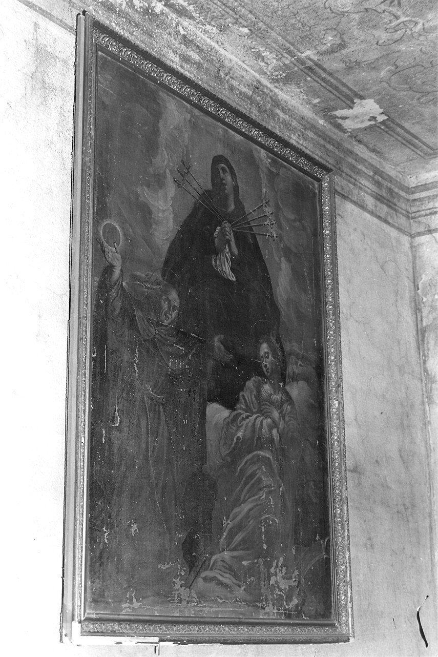 Madonna Addolorata con Santo francescano e Santa Caterina d'Alessandria (dipinto) - ambito parmense (seconda metà sec. XVIII)