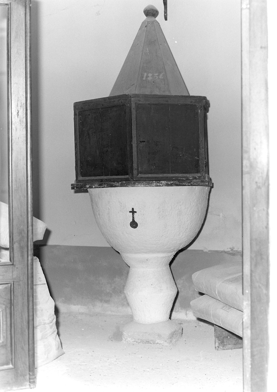 fonte battesimale - ambito parmense-piacentino (seconda metà sec. XIX)