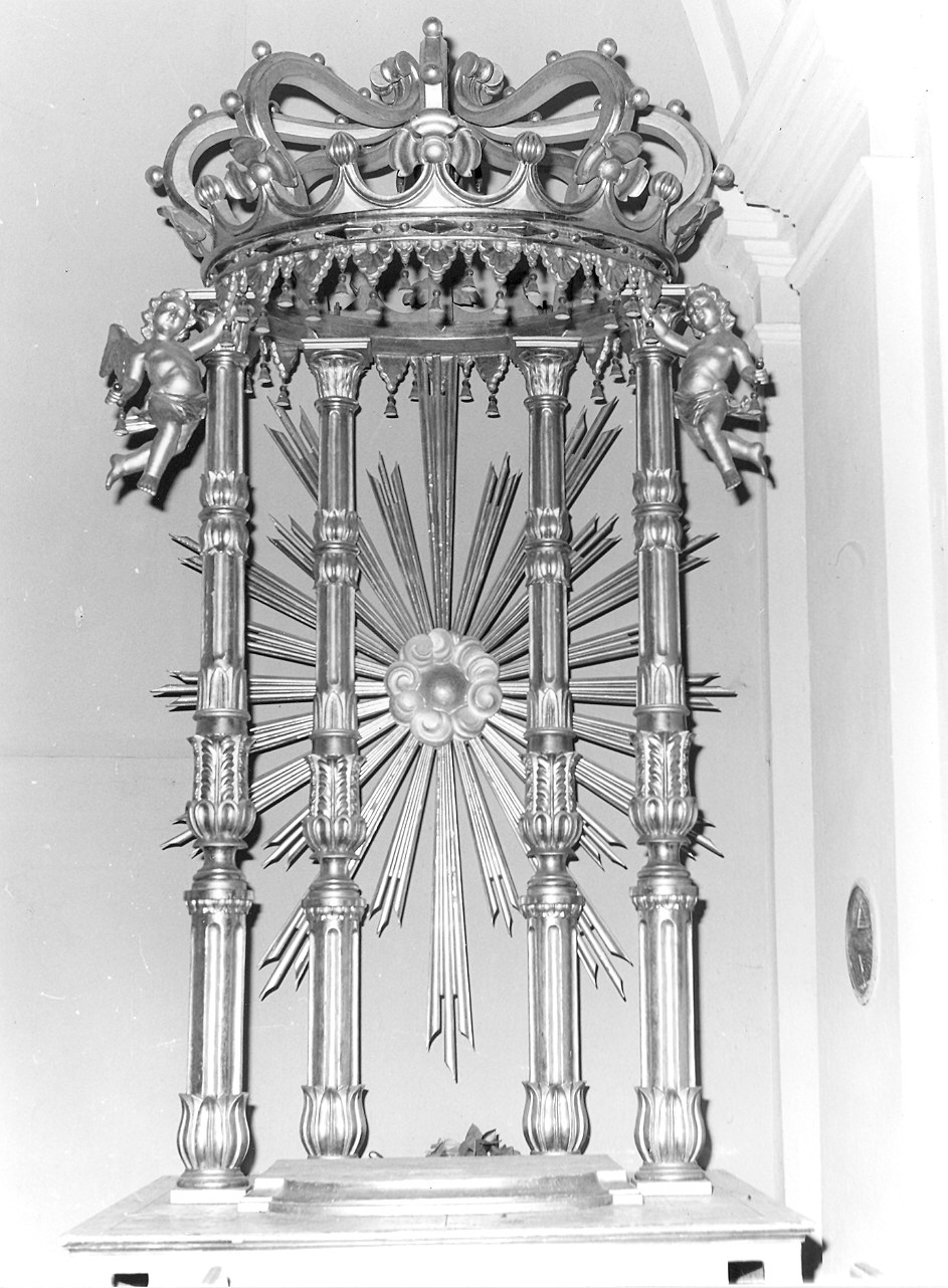 tronetto per esposizione eucaristica - ambito piacentino (fine/inizio secc. XIX/ XX)